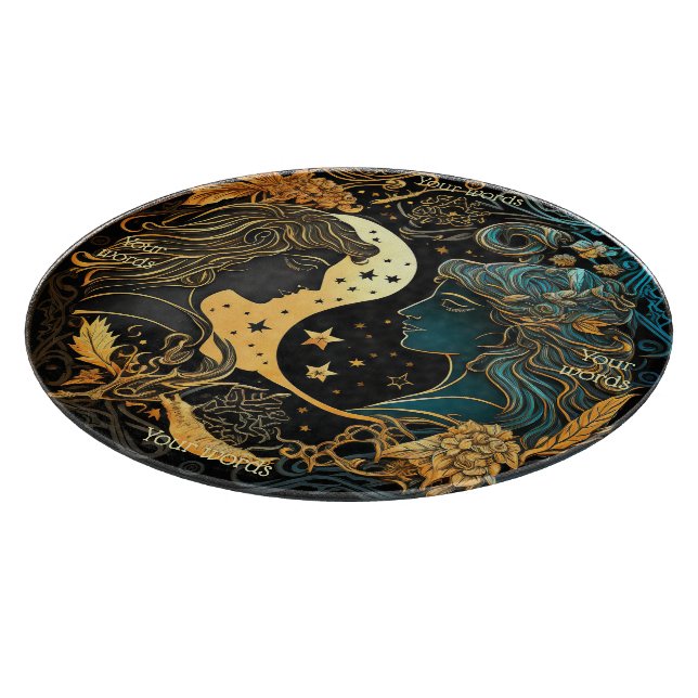 Create Your Own Celestial Gemini Glass Altar Board (Corner)