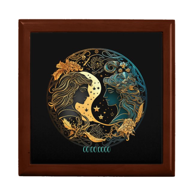 Create Your Own Celestial Gemini Zodiac Gift Box (Front)