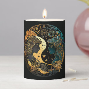 Create Your Own Celestial Gemini Zodiac Pillar Candle