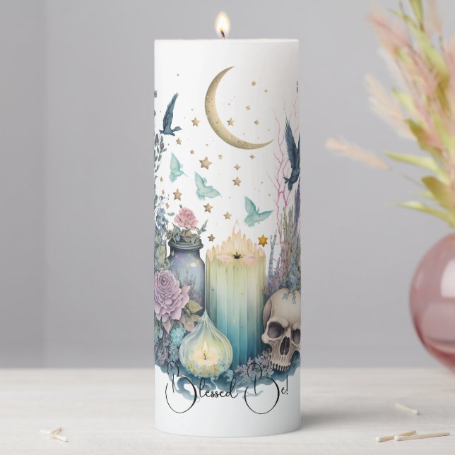 Create Your Own Celestial Gothic Pillar Candle (In Situ)