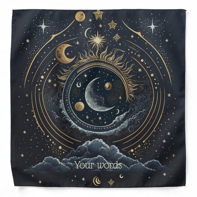 Create Your Own Celestial Landscape Lunar Bandana (Front)