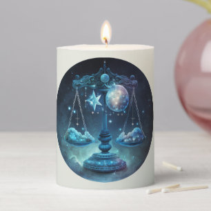 Create Your Own Celestial Libra Zodiac Pillar Candle
