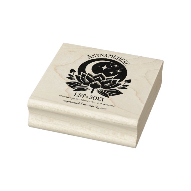 Create Your Own Celestial Lotus Flower Skyscape Rubber Stamp (Stamp)