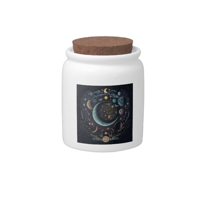 Create Your Own Celestial Lunar Candy Jar (Front)