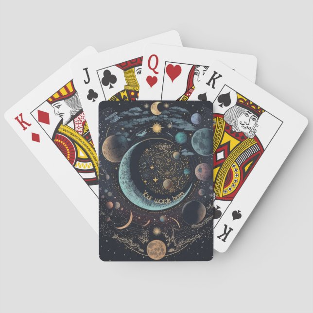 Create Your Own Celestial Lunar Poker Cards (Back)