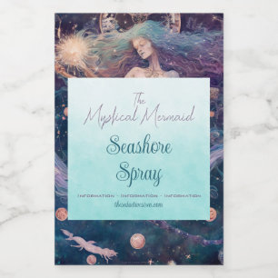 Create Your Own Celestial Mermaid of Time Wine Label