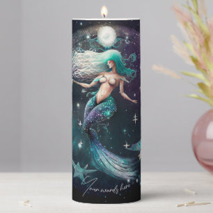 Create Your Own Celestial Mermaid Paradise Pillar Candle