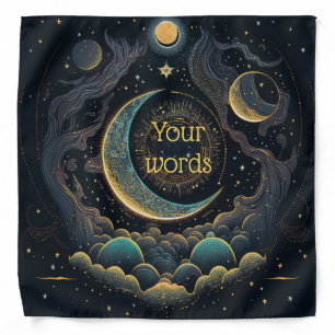 Create Your Own Celestial Moon & Clouds Bandana