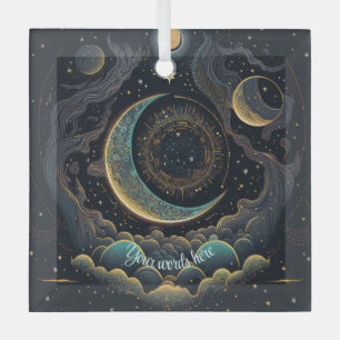 Create Your Own Celestial Moon & Clouds Glass Ornament