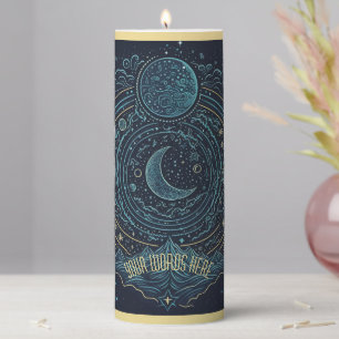 Create Your Own Celestial Moons & Mountains Altar Pillar Candle