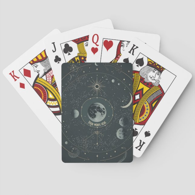 Create Your Own Celestial Moons Poker Cards (Back)