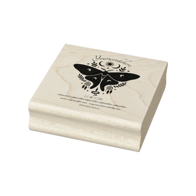 Create Your Own Celestial Moth Totem Rubber Stamp (Stamp)
