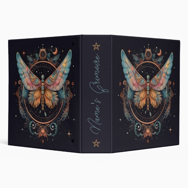 Create Your Own Celestial Steampunk Butterfly 3 Ring Binder (Background)