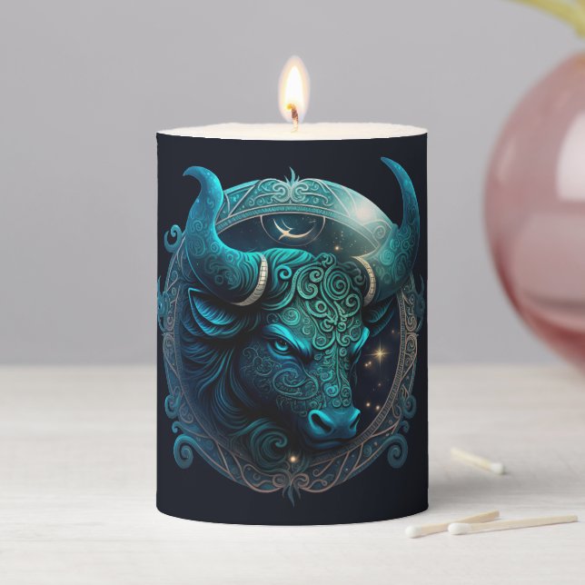 Create Your Own Celestial Taurus Zodiac Pillar Candle (In Situ)