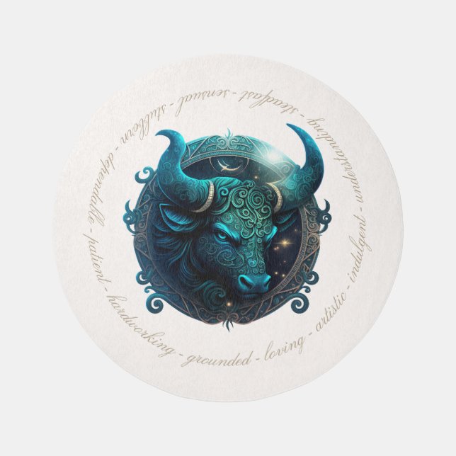 Create Your Own Celestial Taurus Zodiac Rug (Front)
