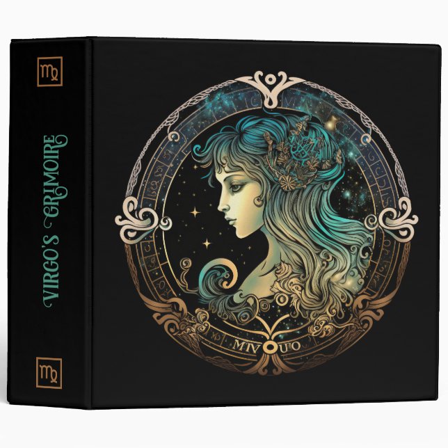Create Your Own Celestial Virgo Zodiac 3 Ring Binder (Front/Spine)