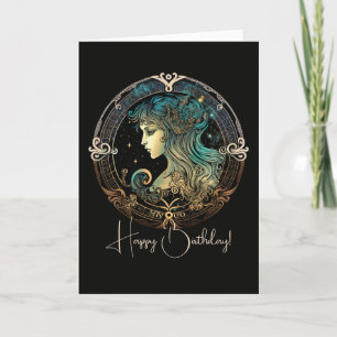 Create Your Own Celestial Virgo Zodiac Holiday Card