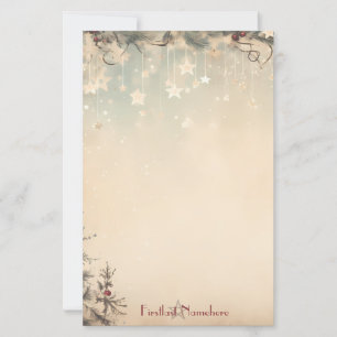 Create Your Own Celestial Winter Yule Trees Stationery