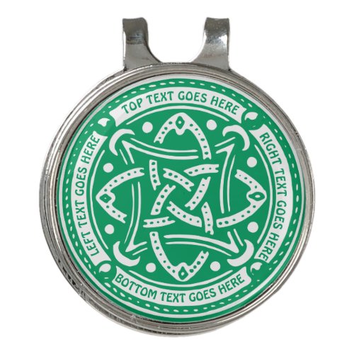 Create Your Own Celtic Knot Shamrock Green Irish Golf Hat Clip