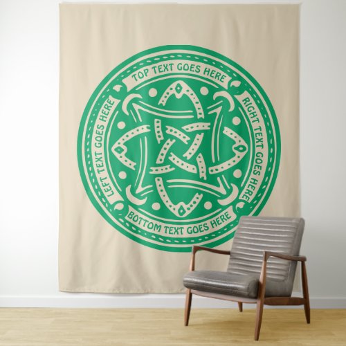Create Your Own Celtic Knot Shamrock Green Irish Tapestry
