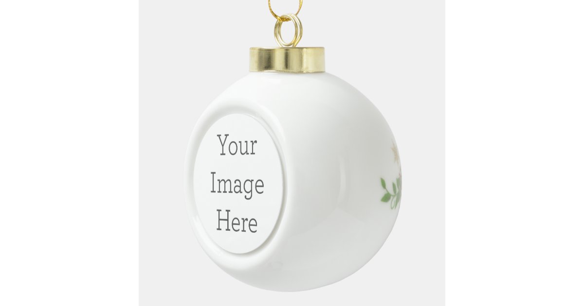 Create Your Own Ceramic Ball Ornament (Poinsettia)