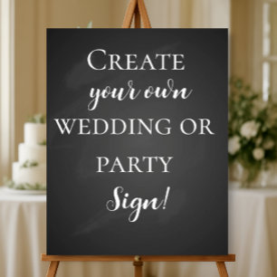 Create your own chalkboard party wedding sign
