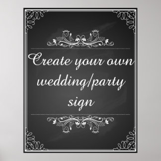 Create your own chalkboard wedding sign