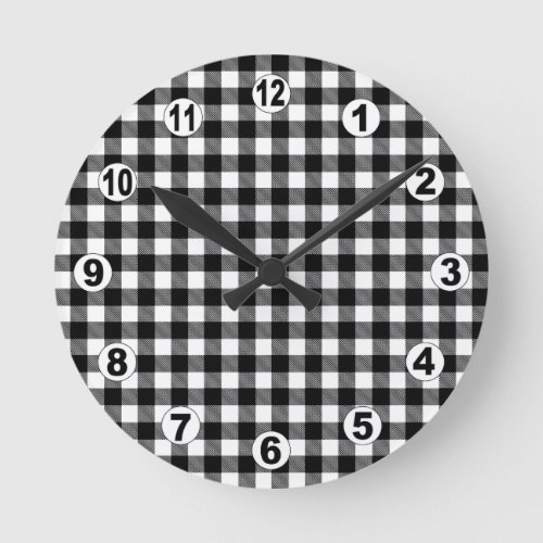 Create Your Own Checkered Wall Clock custom Round Clock