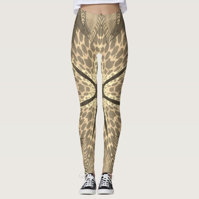 Create Your Own Cheetah Tear Marks Leggings (Front)