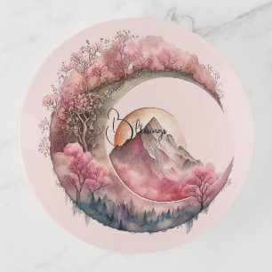 Create Your Own Cherry Blossom Moon Landscape Trinket Tray