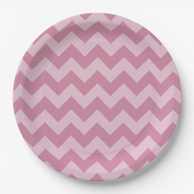 Create Your Own Chevron Pattern Paper Plates (Front)