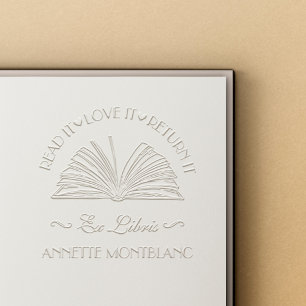 Create Your Own Chic Custom Name Ex Libris Book Embosser