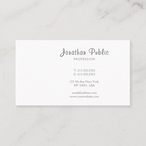 Create Your Own Chic Minimalistic Modern Simple Business Card