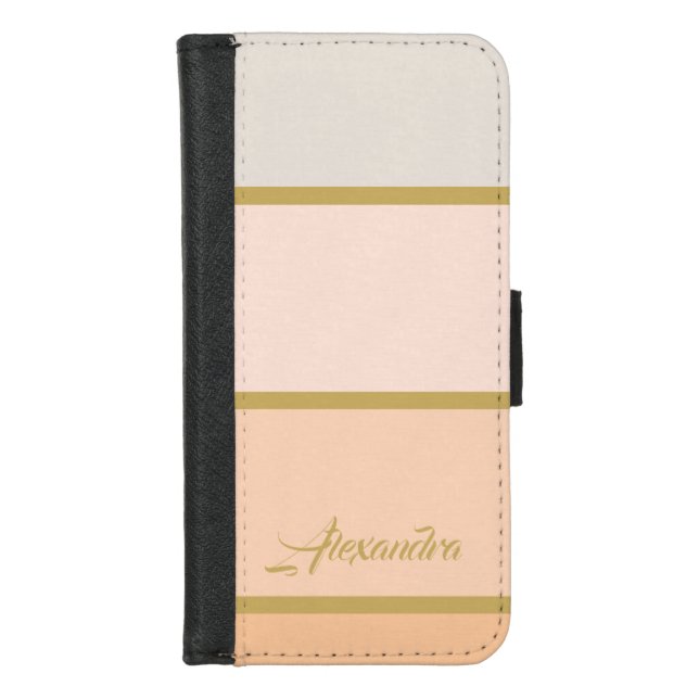 Create your own Chic Personalized Monogram  iPhone Wallet Case (Front)