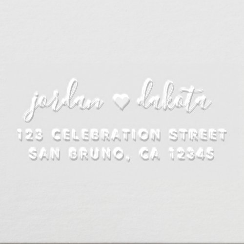 Create Your Own Chic Wedding Return Address Embosser