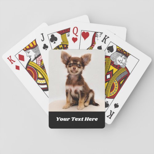 Create Your Own Chihuahua Pet Dog Photo Playing Cards