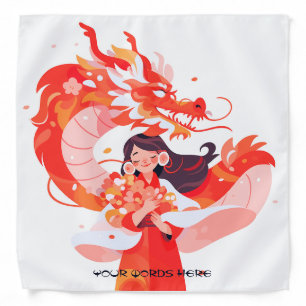 Create Your Own Chinese Fire Dragon Maiden Bandana