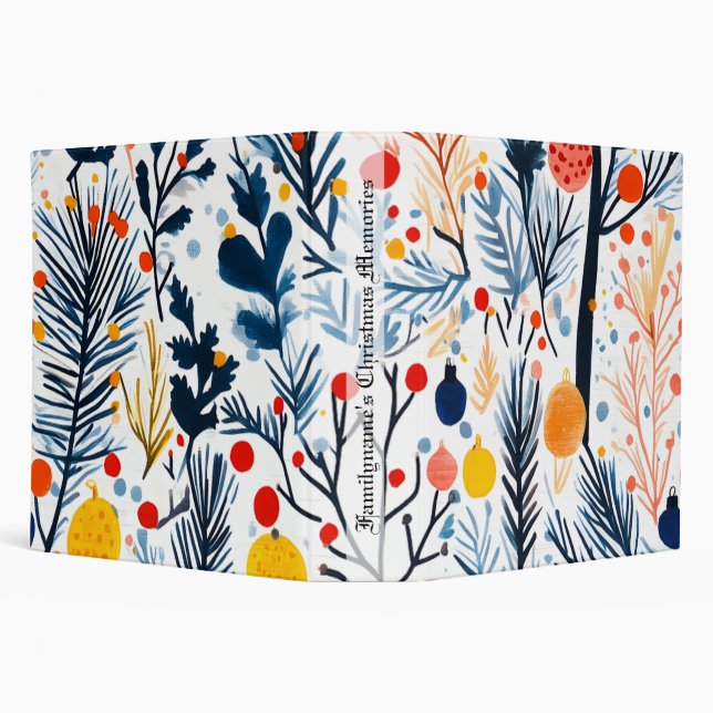 Create Your Own Christmas Baubles & Plants 3 Ring Binder (Background)