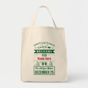 Create Your Own Christmas Express Gift Sack Tote Bag