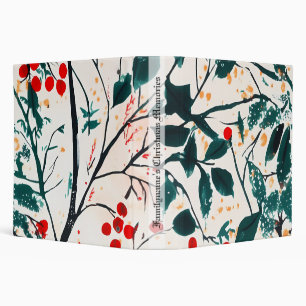 Create Your Own Christmas Holly Berries Foliage 3 Ring Binder