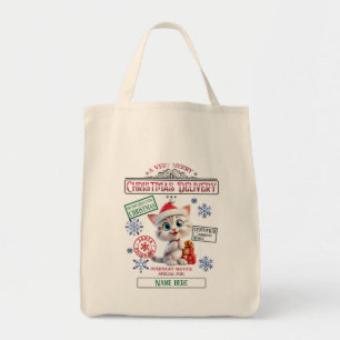 Create Your Own Christmas Kitty Gift Sack Tote Bag