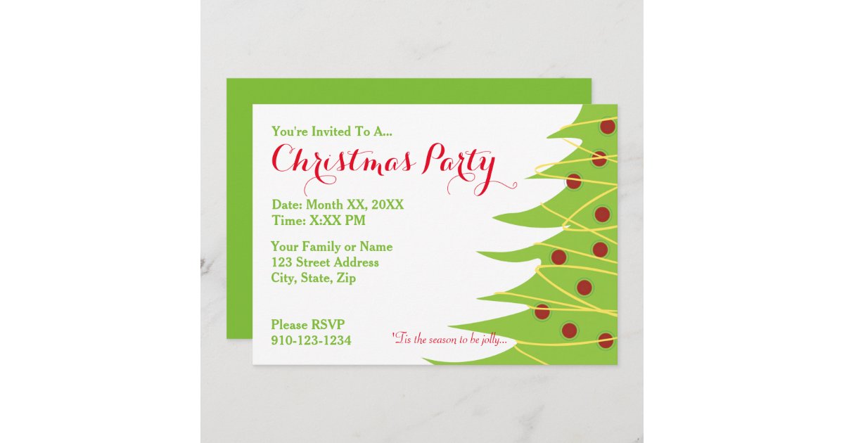 Create Your Own Christmas Party Invitation | Zazzle