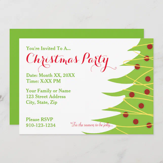 Create Your Own Christmas Party Invitation | Zazzle