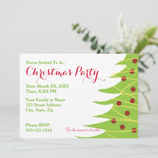 Create Your Own Christmas Party Invitation 