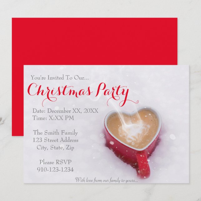 Create Your Own Christmas Party Invitation (Front/Back)