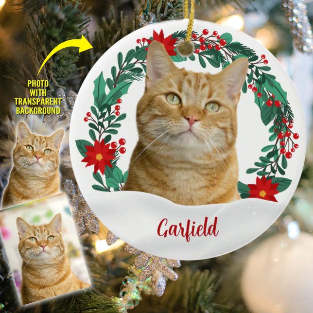 Create Your Own Christmas Pet Photo  Ceramic Ornament (Creator Uploaded)