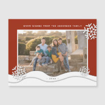 Create Your Own Christmas Snowflakes Photo Card