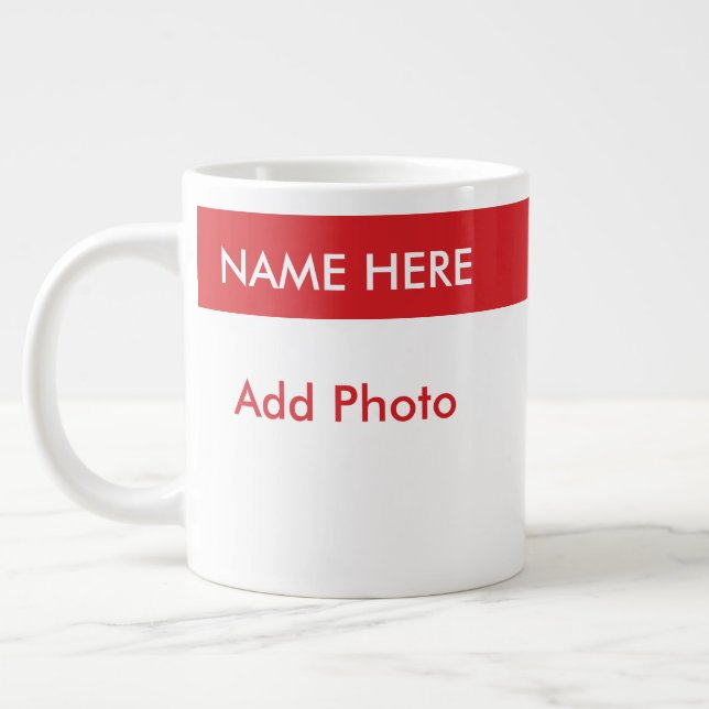 Create Your Own Christmas Template Jumbo Mug (Left)