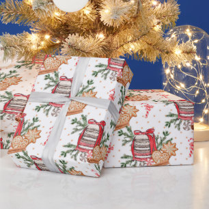 Create Your Own Christmas Treats White Wrapping Paper