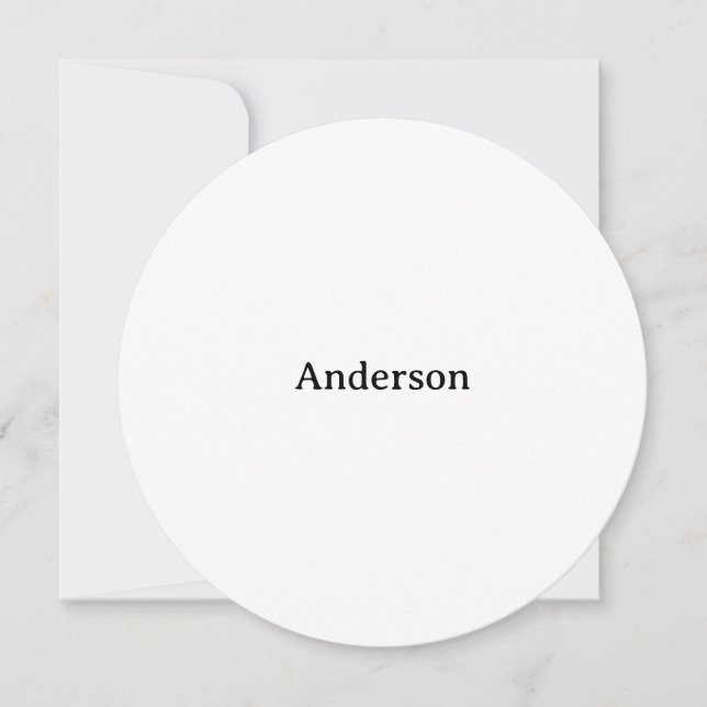 Create Your Own Circle 5.25" x 5.25" Invitation (Front)